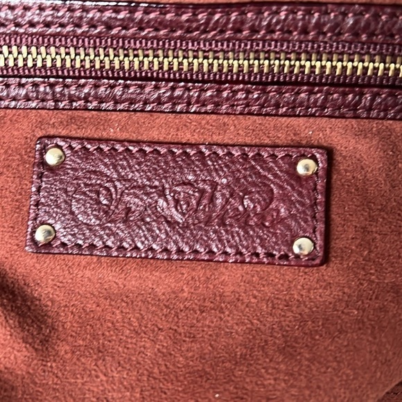 Tre Vero Vintage Red Python Embossed Holographic Italian Leather Purse Bag - Picture 3 of 17